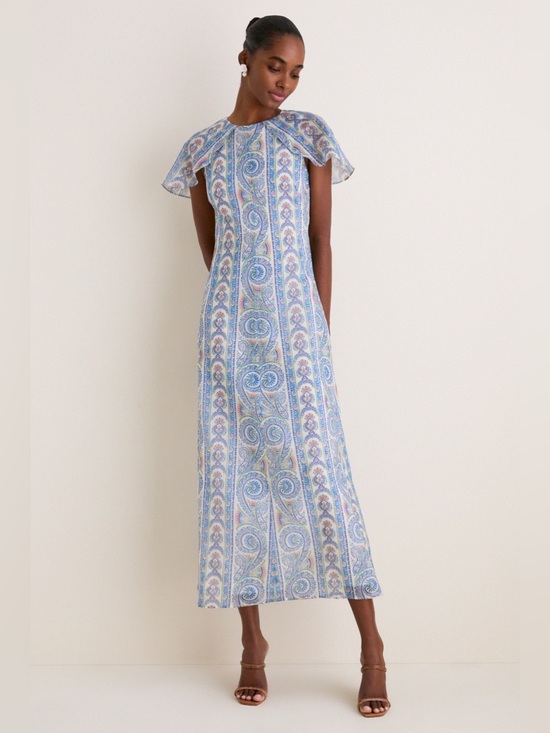 Hill House Dresses & Skirts - Hill House The Davina Dress in Blue Corsica Paisley